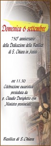 750° della Dedicazione della Basilica di S.Chiara in Assisi